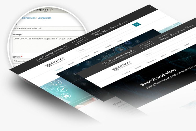 Countdown Block Module to help you make impressive announcements in Catalog+