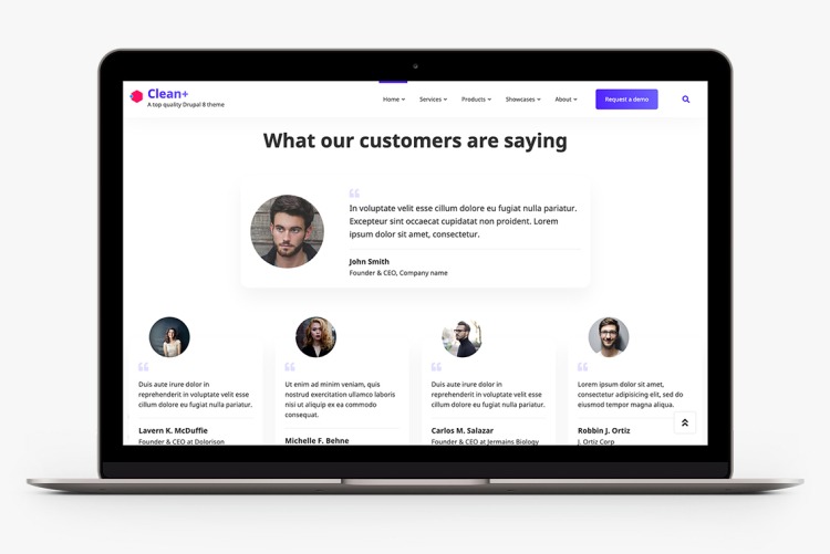 Clean+ extends beyond the 1140px grid when your visitors use wide screen monitors