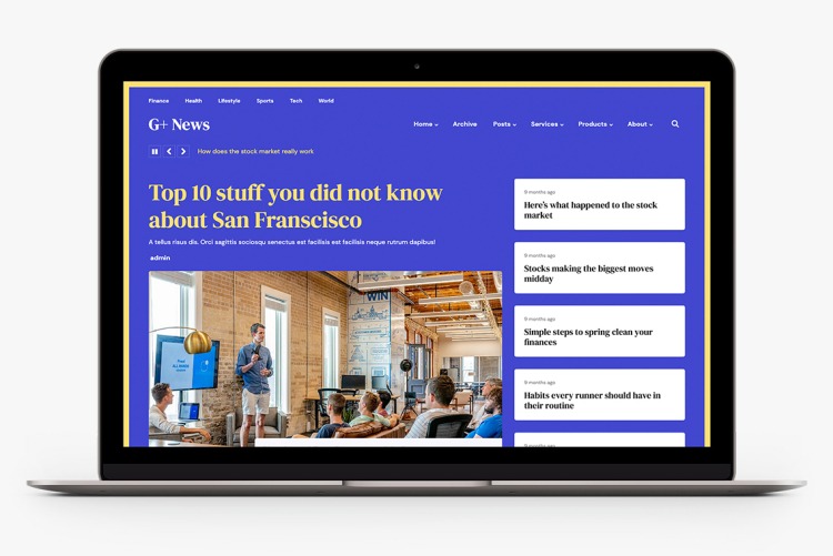 Groovy+ News extends beyond the 1140px grid when your visitors use wide screen monitors