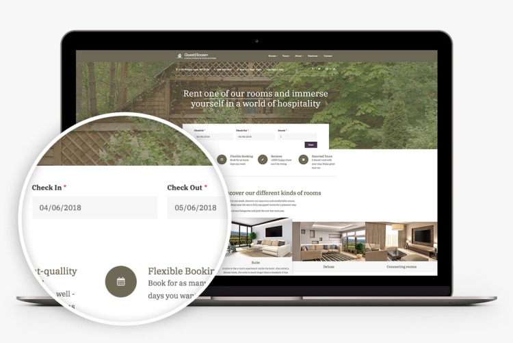 Great forms so your visitors can search for room availability
