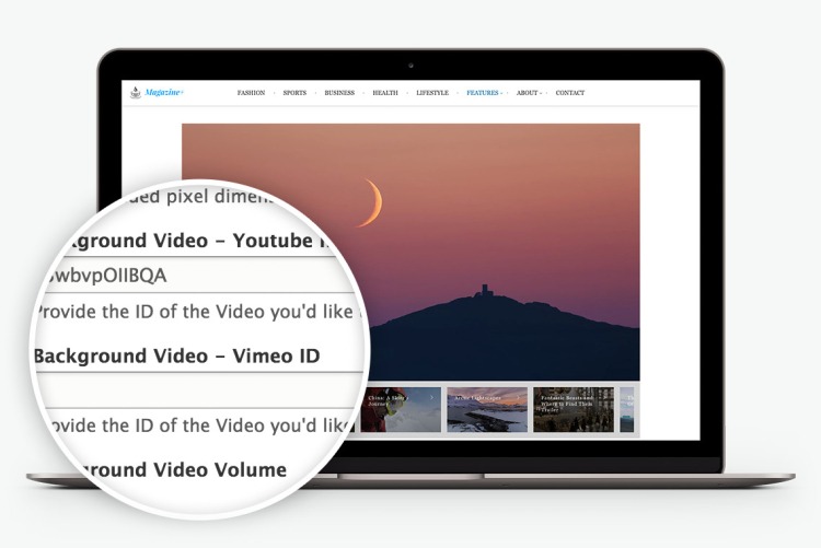 Support for video sliders and video galleries. Everywhere.