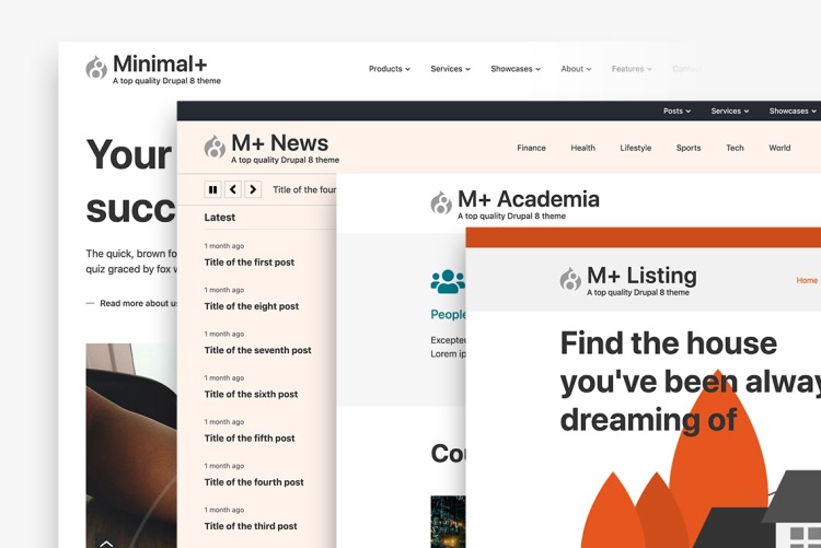 Four themes of the Minimal+ family at the price of one