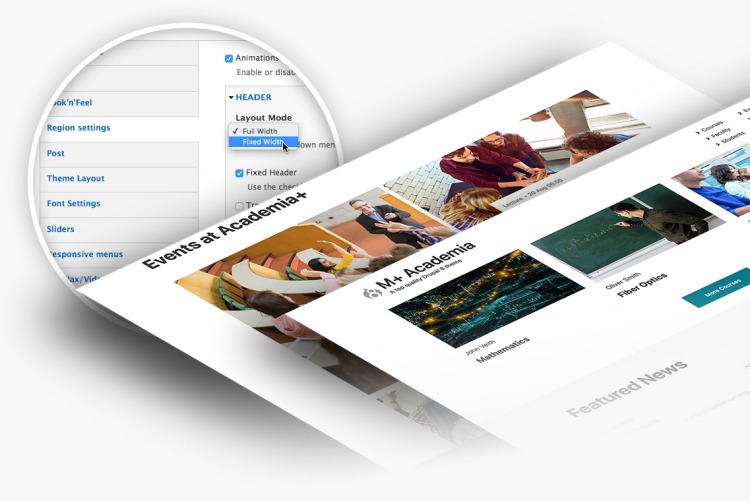 200+ theme settings to customize your site in Minimal+ Academia