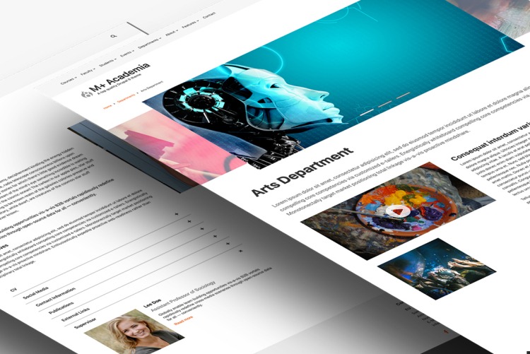 Save time & effort thanks to the special Content Types in Minimal+ Academia for Drupal 10