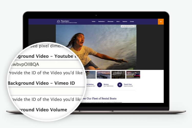 Tourism+ for Drupal 10 comes with support for video. On the slideshow. In internal pages. Everywhere.