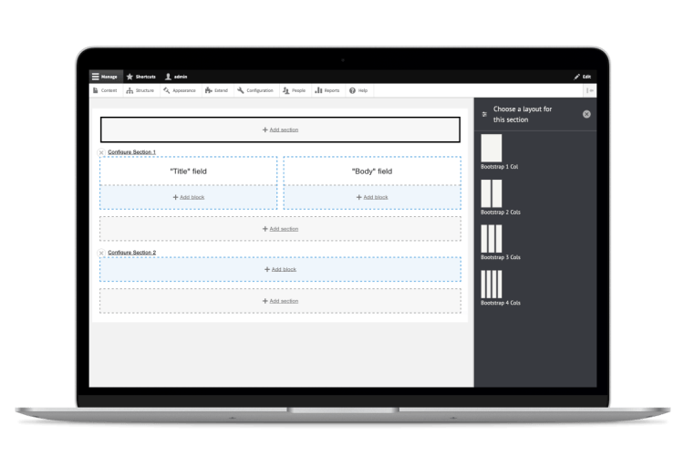 Create great pages easily with the new built-in Layout Builder in Elegant+ for Drupal 10