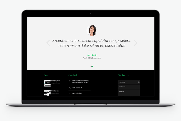 Georgous slideshow for testimonials